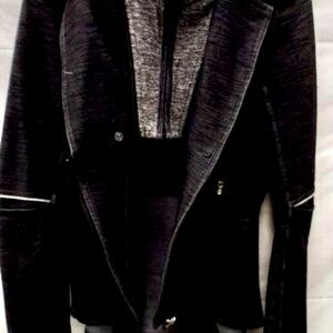 Lululemon Athletica Women's Ride On Black Gray Size 6 Peplum Jacket